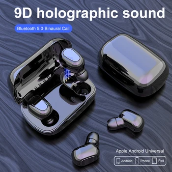 

Wireless Bluetooth 5.0 TWS Earphone L21 Earbuds Headsets Dual Earbuds Bass Sound for Huawei Xiaomi Iphone Samsung Mobile Phones