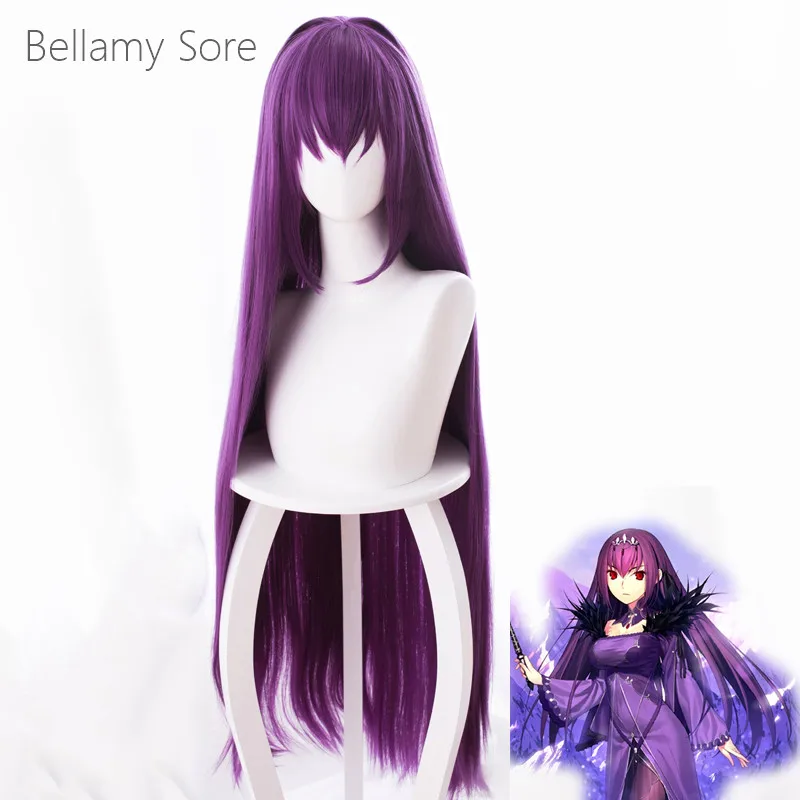 

Fate GrandOrder Scathach Cosplay hair wigs+Wig cap