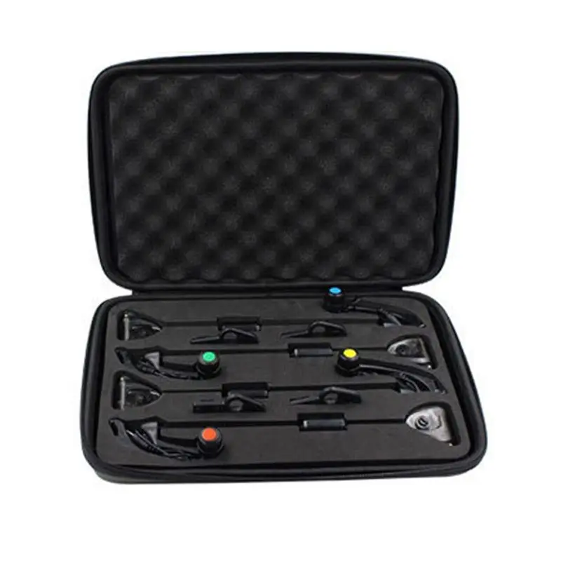 

4 PCS Set LED Fishing Swingers Illuminated in Cases Bite Indicator Hanger Sensor for Carp Fishing Tackle
