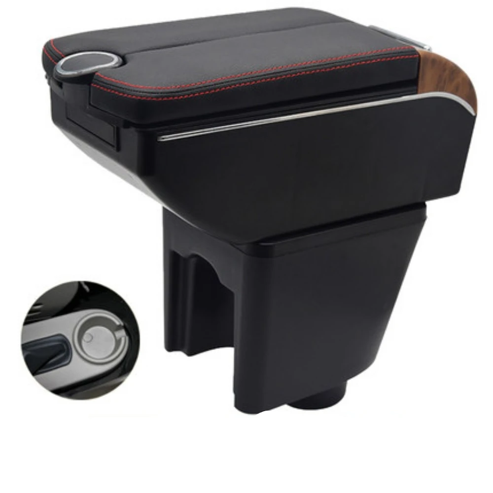 

For Chevrolet Aveo T200 T250 Armrest box Center console storage box armrests elbow rest with phone charge usb cup holder