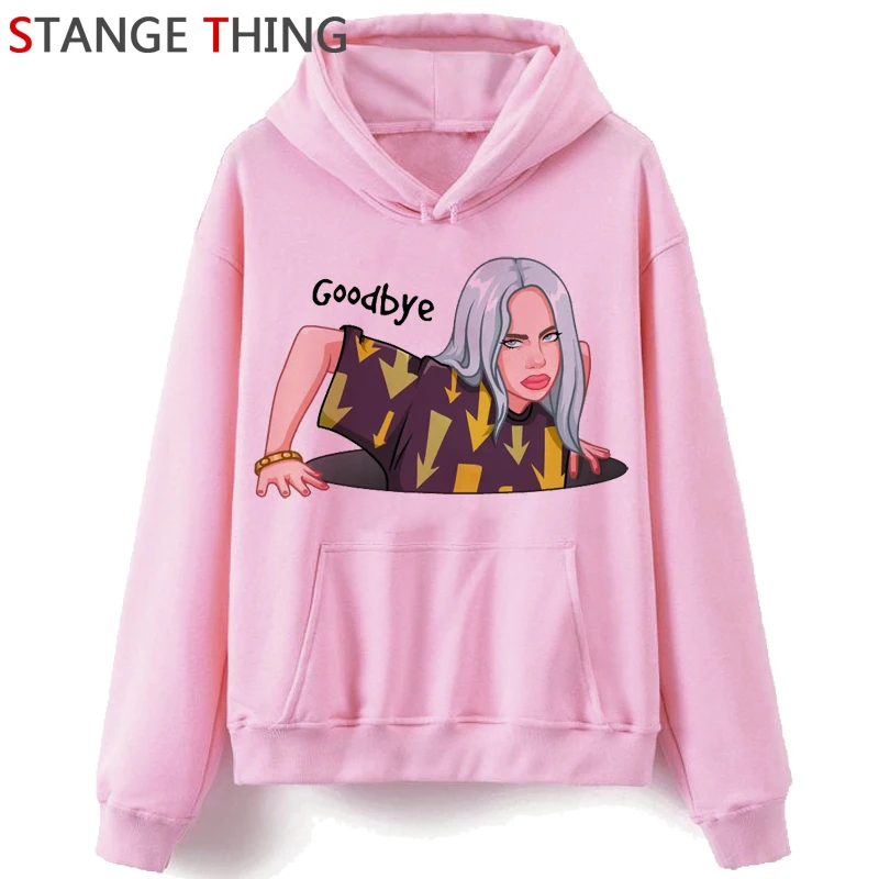 Billie Eilish Bad Guy Harajuku модная забавная толстовка с капюшоном с рисунком из мультфильма для женщин Ullzang хип хоп 90s толстовка с рисунком уличные толстовки женские - Цвет: H3318