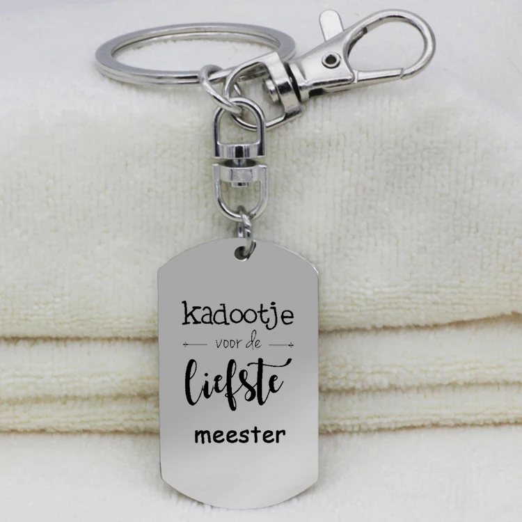

Liefste Juf Meester Keychain Newest Keychains Jewelry for Teacher Drop Shipping YP7497