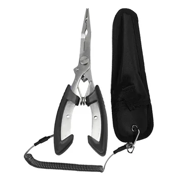 

Stainless Steel Fishing Pliers Set Fishing Tongs Scissor Line Cutter Hook Remover String Tool with Bag