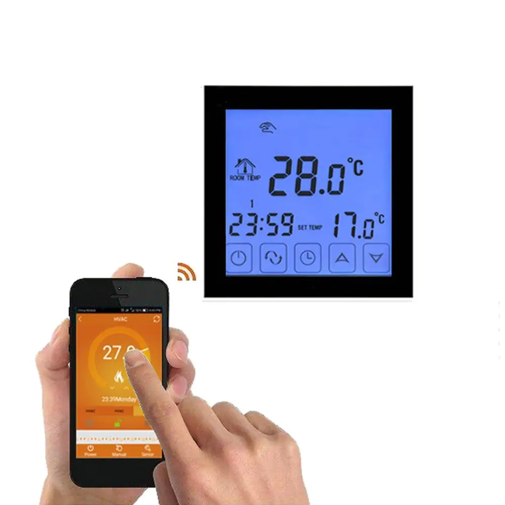  Electric Heating Programmable Thermostat NTC Sensor Room Smart Wifi Temperature Controller LCD Disp - 4000113663730