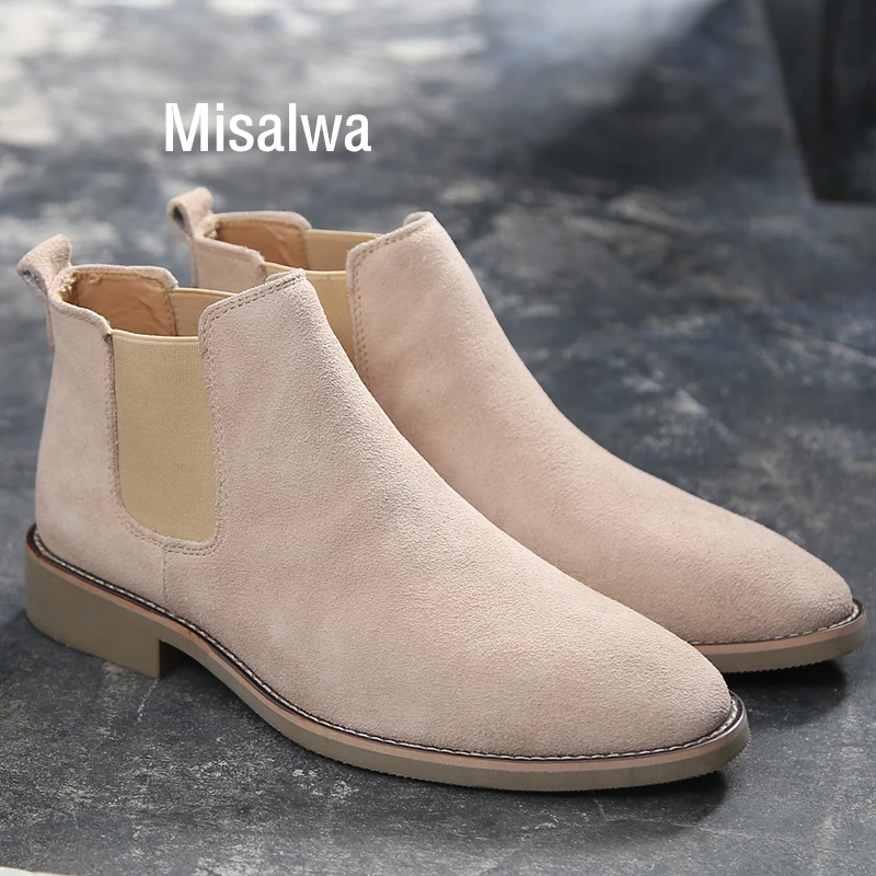 suede and leather ankle boots