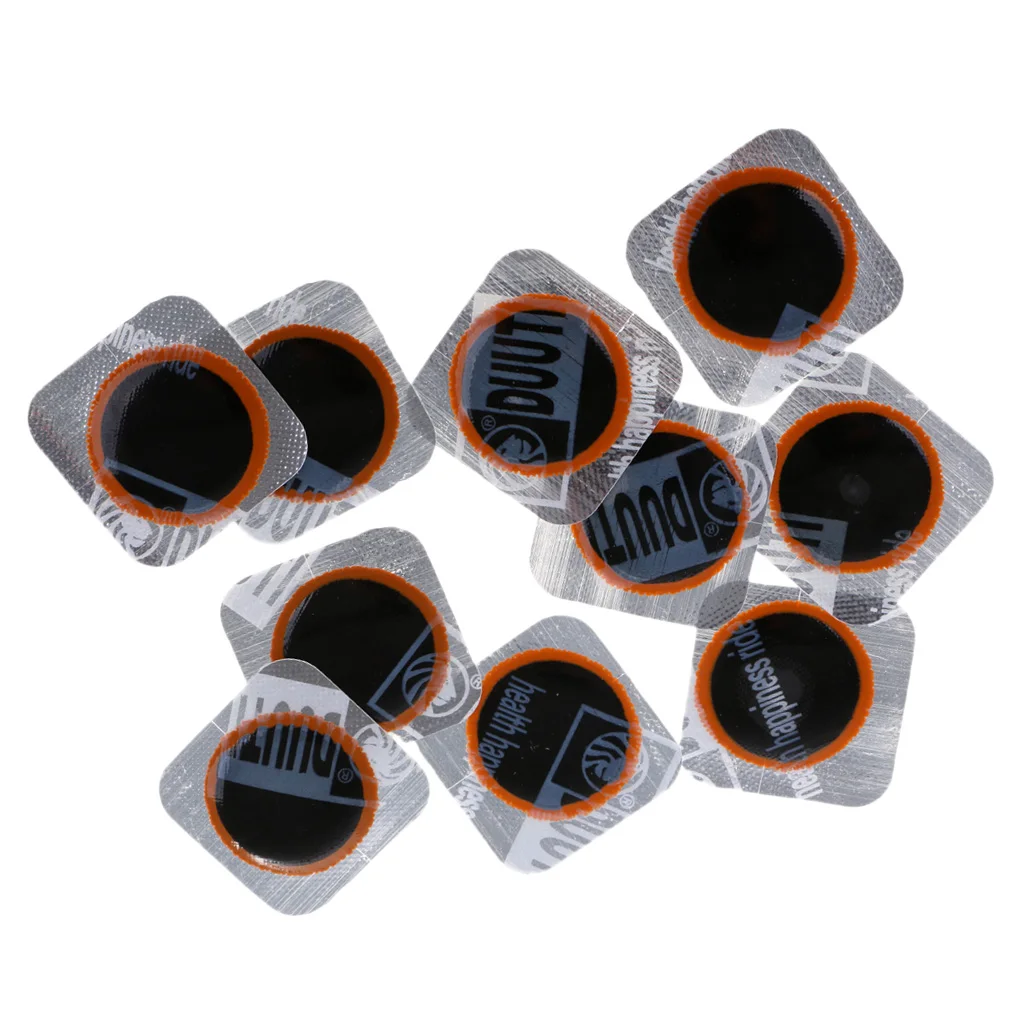 10 Pieces Bike Bicycle Tyre Tire InnerTube Repair Tool Rubber Patches for Unversal
