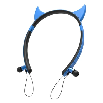 

Universal Bluetooth Wireless Headset, ZW29B Cartoon Devil Horn Shape Stereo Head-Mounted net Bluetooth Earphone