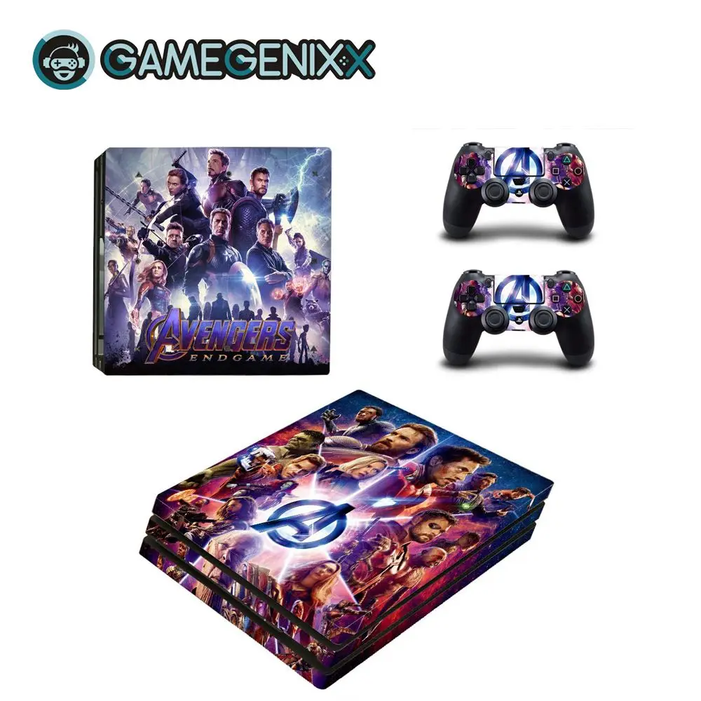GAMEGENIXX наклейка на кожу полное покрытие Виниловая наклейка для PS4 Pro консоли и 2 контроллера-Мстители