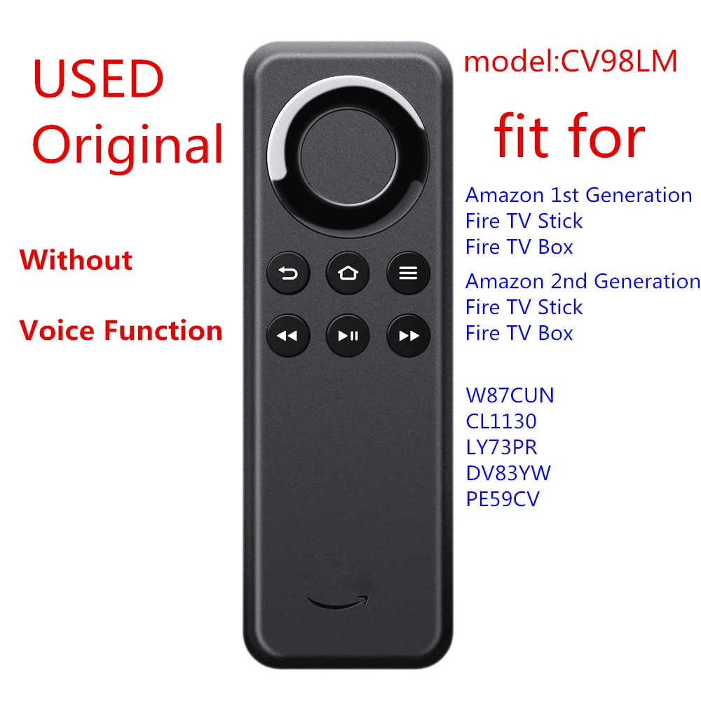 Used Original/Replacement CV98LM Remote For Amazon 1st and 2nd Generation Fire  TV Stick and Fire TV Box Without Voice Function - AliExpress Consumer  Electronics
