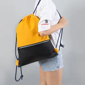 

2020 New Drawstring Drawstring Pocket Youth Student School Bag Backpack Folding Lightweight Travel Sports Backpack