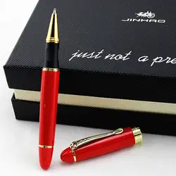 Jinhao X450 Высокое качество Красный цвет роскошный офис школьные принадлежности материалы РОЛИК ручка металлический Golded клип