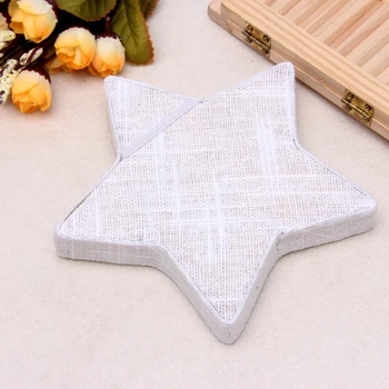 

Linen Star Shape Necklace Chain Bracelet Jewelry Display Stand Holder Showcase 23GE
