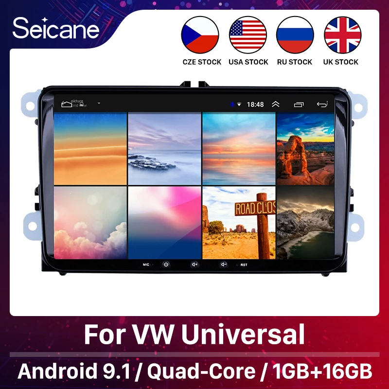 Seicane Android 10 2Din автомобильный мультимедийный плеер для