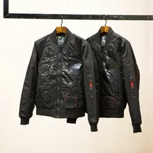 Настоящая Evisu зимняя теплая куртка высшего качества, новые полки Evisu, Повседневная дышащая мужская мотоциклетная куртка для пары