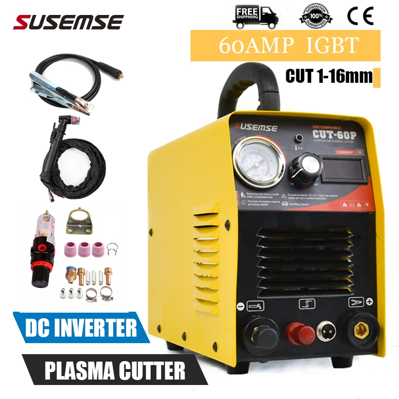 

IGBT Pilot Arc Air Plasma Cutting Machine 60A 110/220V -CNC Compatible