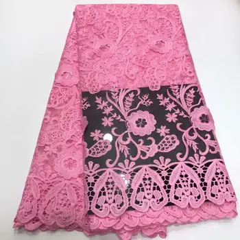 

New 2019 High Quality African Lace Fabric Dusty Pink French Net Embroidery Tulle Lace Fabric For Nigerian Wedding Party Dress