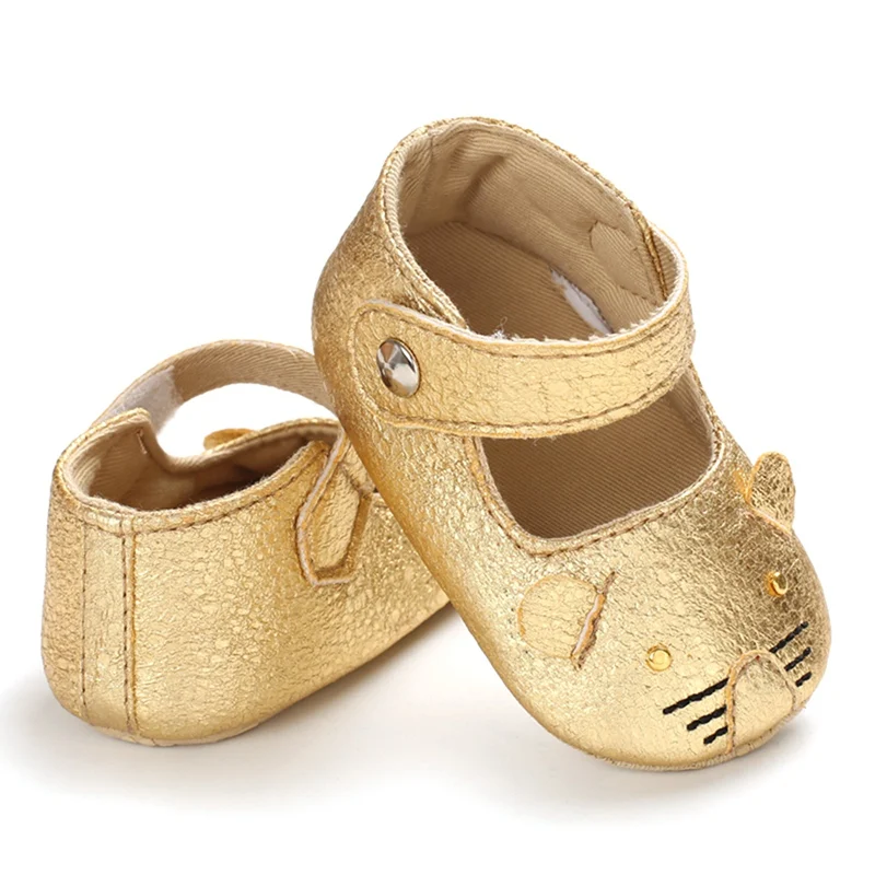 Милая обувь для маленьких девочек; дышащая нескользящая обувь с рисунком кота; обувь для малышей на мягкой подошве; обувь для маленьких девочек