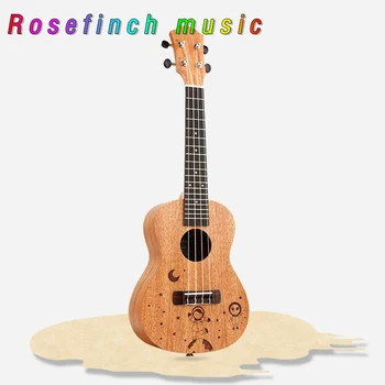 

23 inch Concert Ukulele 4 Nylon String Hawaiian Sapele mini Acoustic Guitar Uku Guitar Ukelele white Mahogan UK2309
