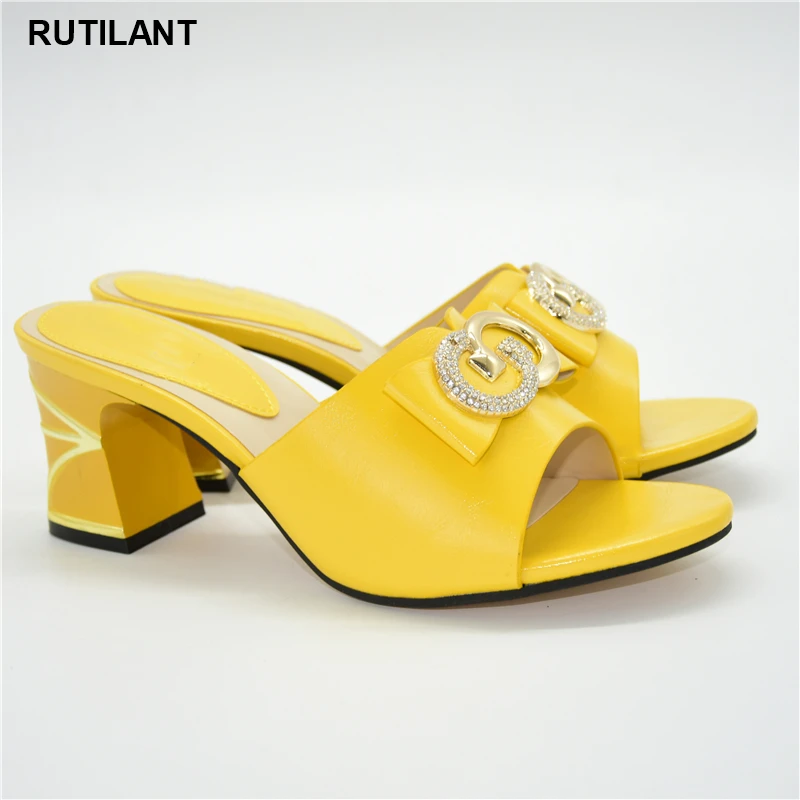 Womens Shoes Italian Wedding High-Heels Nigeria Ladies Luxury Rhinestone Party Elegant