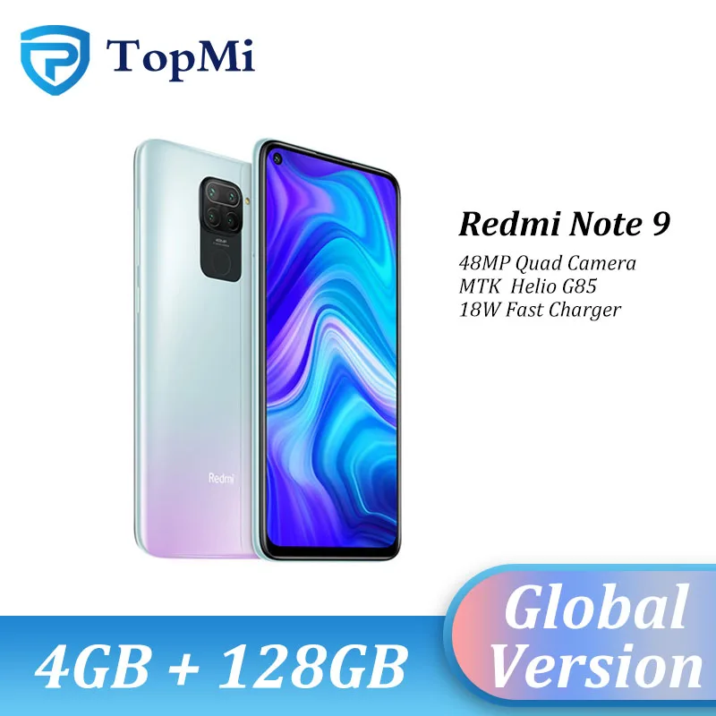 Глобальная версия Xiaomi Redmi Note 9 мобильный телефон 4 Гб оперативной памяти 128