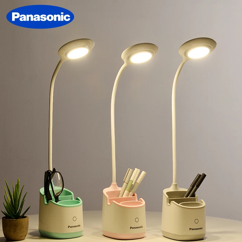 Аккумуляторная Светодиодная настольная лампа Panasonic с регулировкой яркости и