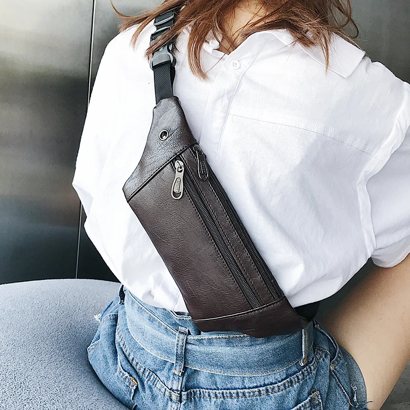 MENGXILU 2019 черного цвета из искусственной кожи поясная сумка кожа Для женщин поясная сумка карман для мобильного телефона Спортивная одежда