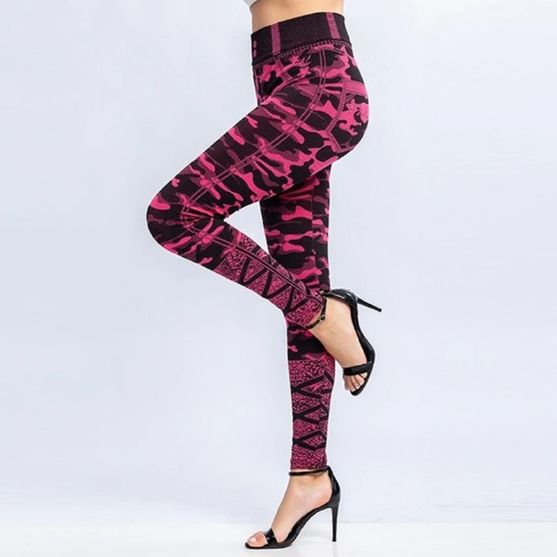 

Women Fashion Yoga Pants Leggings Sport Femmes Fitness Gym Leggings High Waist Stitching Hollow Sport Pants Seamless PantsNew