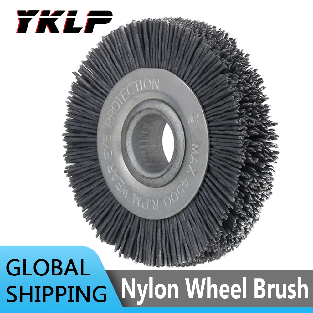 125mm Nylon Abrasive Wheel Brush - 80 Grit Polishing Brush For Bench Grinder - Removes Rust, Paint & Weld Scale - View #9
