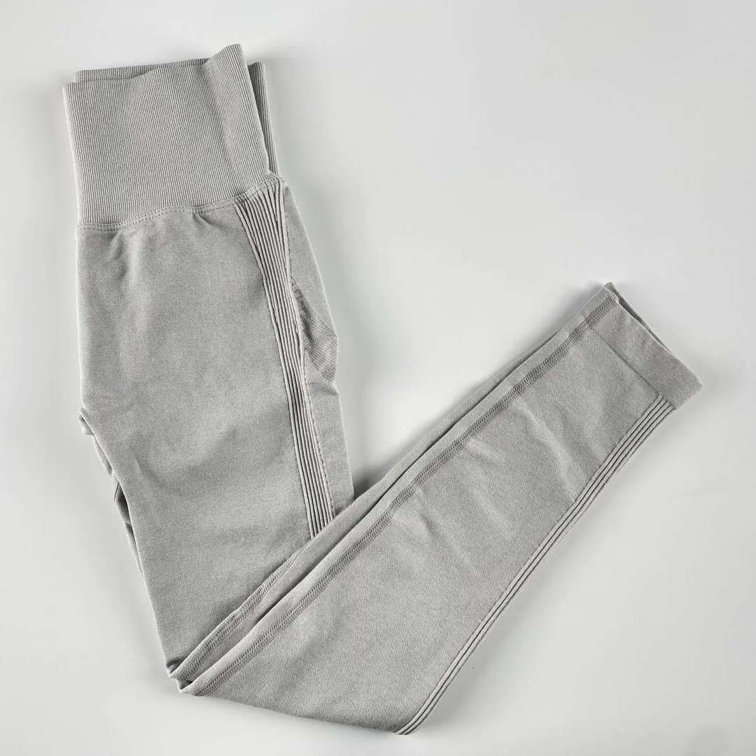 Grey contour seamless leggings wholesale