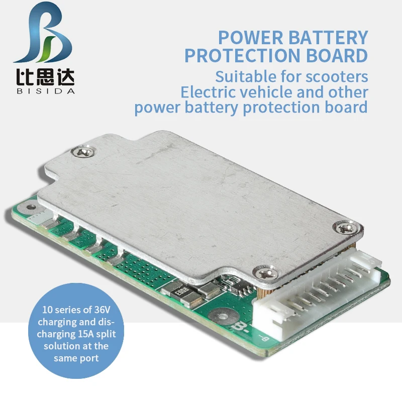 Bisida 10S 36V BMS 10A/20A Li-ion Lithium Battery Charger Protection Board With temperature monitoring for 18650 battery pack |