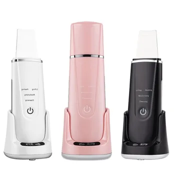 

Ultrasonic Face Scrubber Ion Deep Pore Cleaner Anti-anging Blackhead Wrinkles Remover Facial Massager Skin Peeling Shovel Beauty