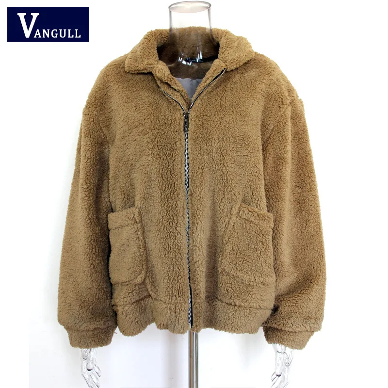 

2018 New Style Loose And Plus-sized Fold-down Collar plus Velvet Berber Fleece Zipper WOMEN'S Coat Warm Cotton-padded Clothes Fa