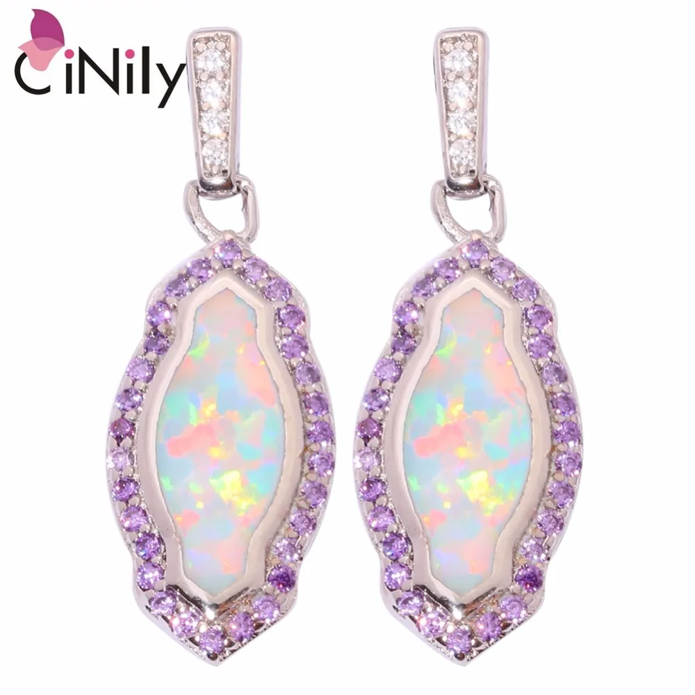 Женские серьги гвоздики с белым огненным опалом и фианитом 1 дюйм|white fire opal|jewelry