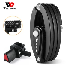 

WEST BIKING bicycle Password Lock Folding Lock Mountain Bike anti-theft Lock Portable Bicycle Chain Lock Riding Equipment