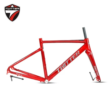 

TWITTER smile Disc-Brake Road Bike Frame 700c Thru-axle 142mm Carbon Fork Gravel Bikes Frameset 2020 New arrival