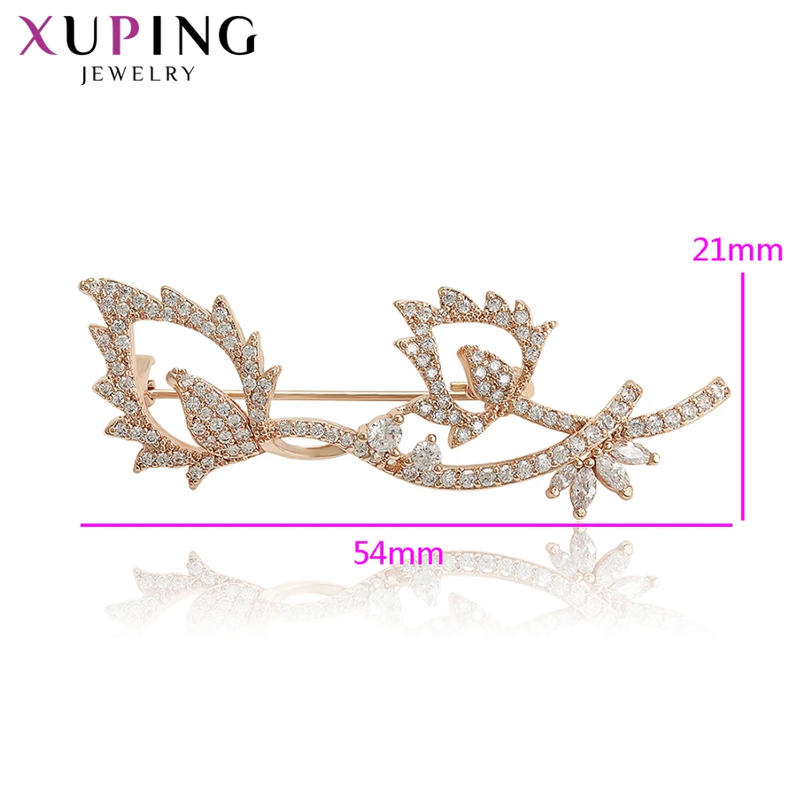 Xuping, модные броши в форме листа для женщин, модный топ продаж, Сельский стиль, ювелирные изделия, на день рождения, вечеринку, семейный подарок, S171-00045