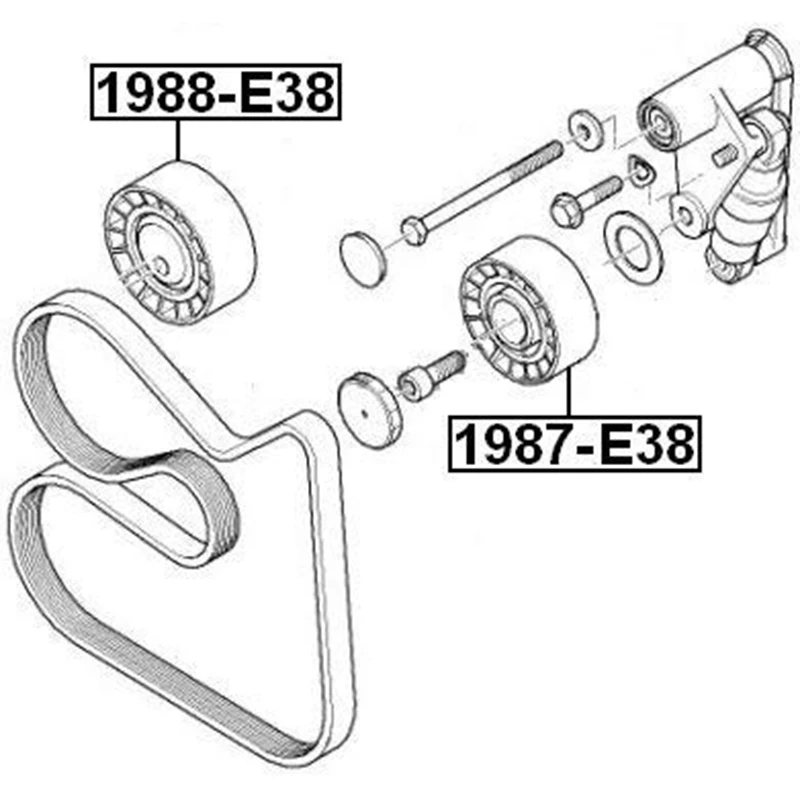 Пояс Натяжной ролик шкив 11281748131 для BMW E34 E36 E39 E46 E53 X5 E60 E83 E85|Ремни шкивы и скобы| |
