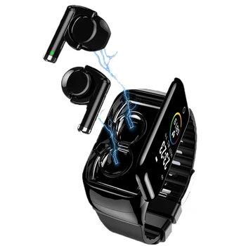 

Fitness Bracelet Wireless Bluetooth Earphone 2 In 1 Bluetooth 4.2 Sport Smart Watch Headphones Bracelet Activity Tracker