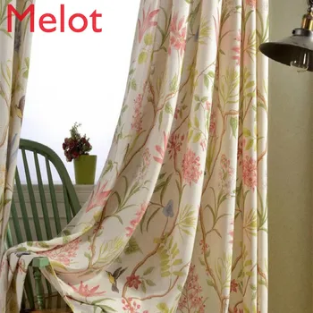 

Fashion American Style Window Blakout Curtain for Living Room Bedroom Kitchen Treatments Cotton Linen Fabric Draperies