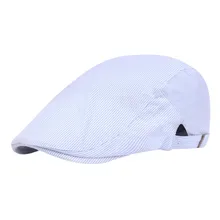 Новая мужская и женская однотонная полосатая Кепка Newsboy Baker береты Duckbill Golf для вождения в полоску, Повседневная Уличная шляпа с полями для путешествий# LR2