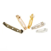 50pcs Brooch Clip Base Pins Safety Pins 15-35mm Brooch Settings Blank Base Accessories for Jewelry Making Supplies Wholesale DIY
