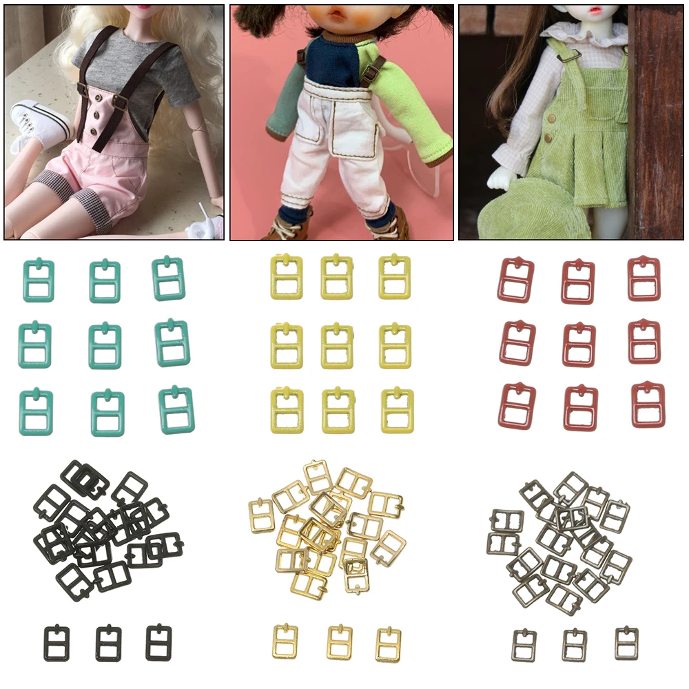 Newest 20Pcs Mini Tri-glide 2.5mm ultra-small belt buckle doll clothes buttons shoes blyth clothing accessory | Игрушки и хобби