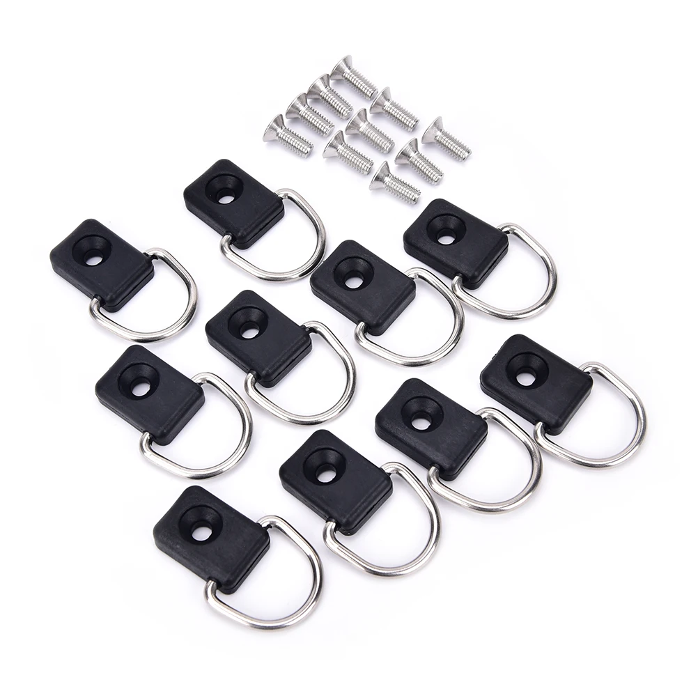 10pcs steel canoe kayak D ring outfitting fishing rigging bungee kit accessory high quality