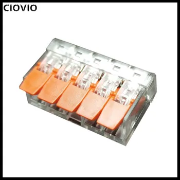 

CIOVIO Wire Connector(30-100)pcs/lot Mini Fast Universal Wiring Cable Connector Push-in Conductor Terminal Block 221-412 221-413