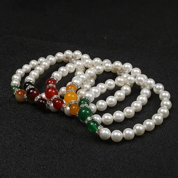 

Natural Shell Pearl Bracelet Women's Holiday Onyx And Bead Bracelet