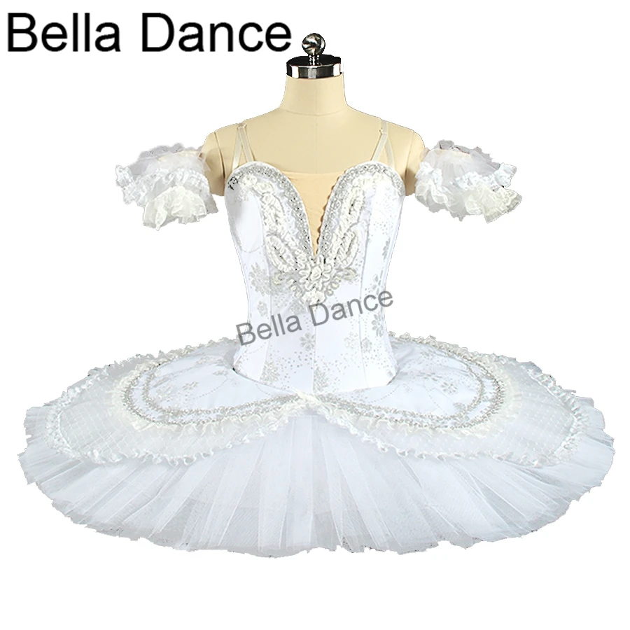 White Snow Queen Platter Costume  Nutcracker Professional Tutu White Swan Sleeping Beauty Ballet Stage Ballerina Tutu  BT9143B