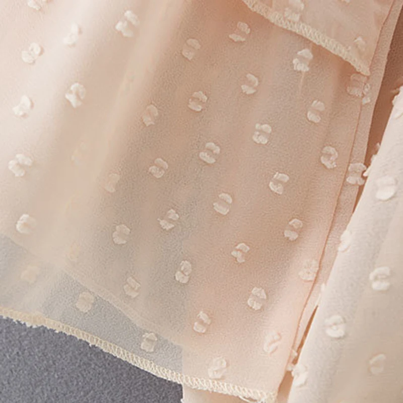  Vintage Elegant Ruffles Dot Solid Tops Women Blouses 2020 Fashion V Neck Lantern Sleeve Ladies Shir