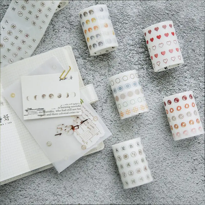 1pcs/1lot Washi Masking Tapes Basic dot Decorative Adhesive Scrapbooking DIY Paper Japanese Stickers 3M | Канцтовары для офиса и