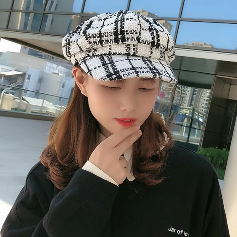 YOYOCORN New Casual Military Cap Man Woman Cotton Beret Flat Hats Captain Caps Trucker Vintage Black white Sport Dad Bone Male