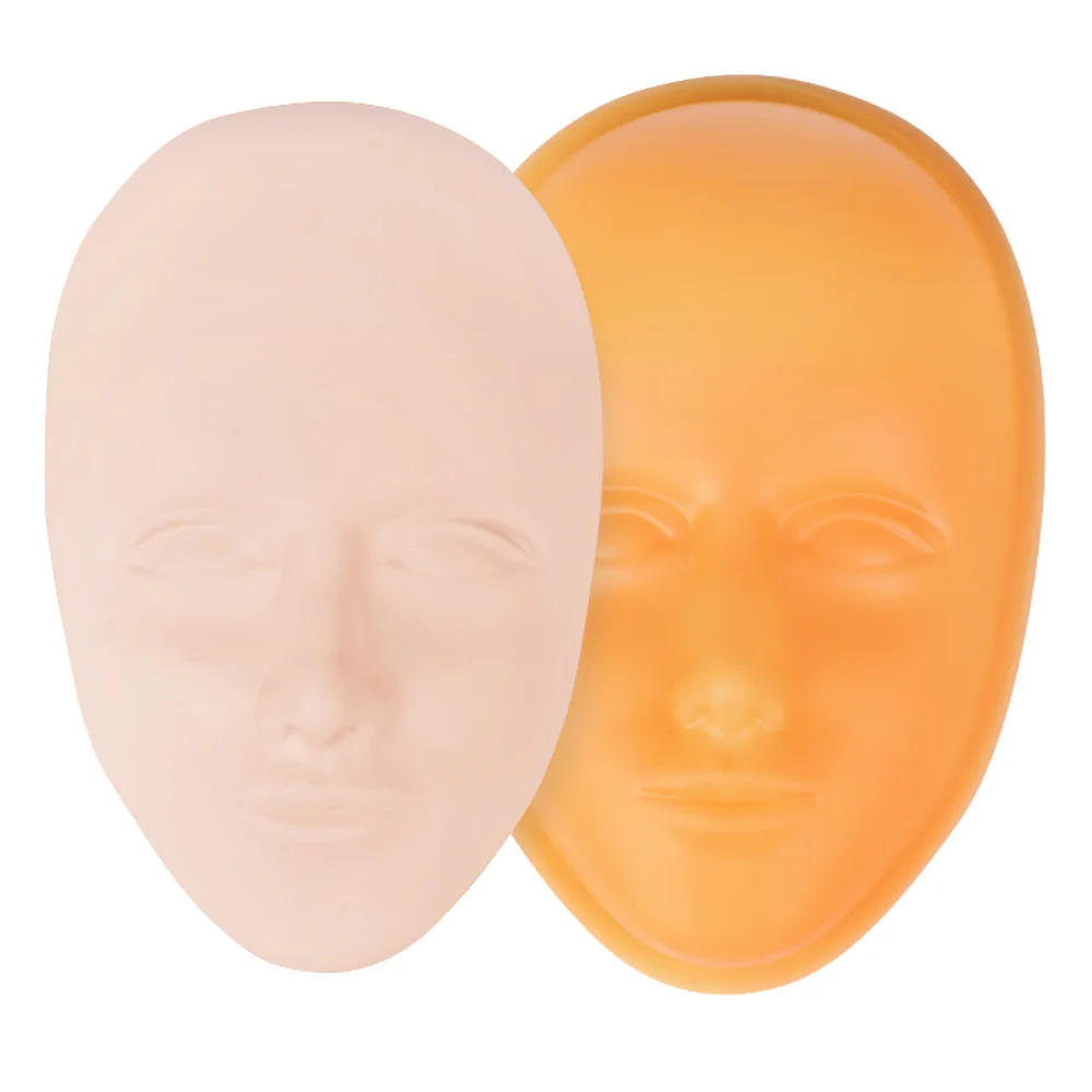 

5D Facial Tattoo Training Head Silicone Practice Permanent Makeup Lip Eyebrow Tattoo Skin Mannequin Doll Face Head